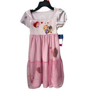 Disney Beautiful Pink Princess Shimmery Tulle Fancy Nightgown,‎ Size 2T